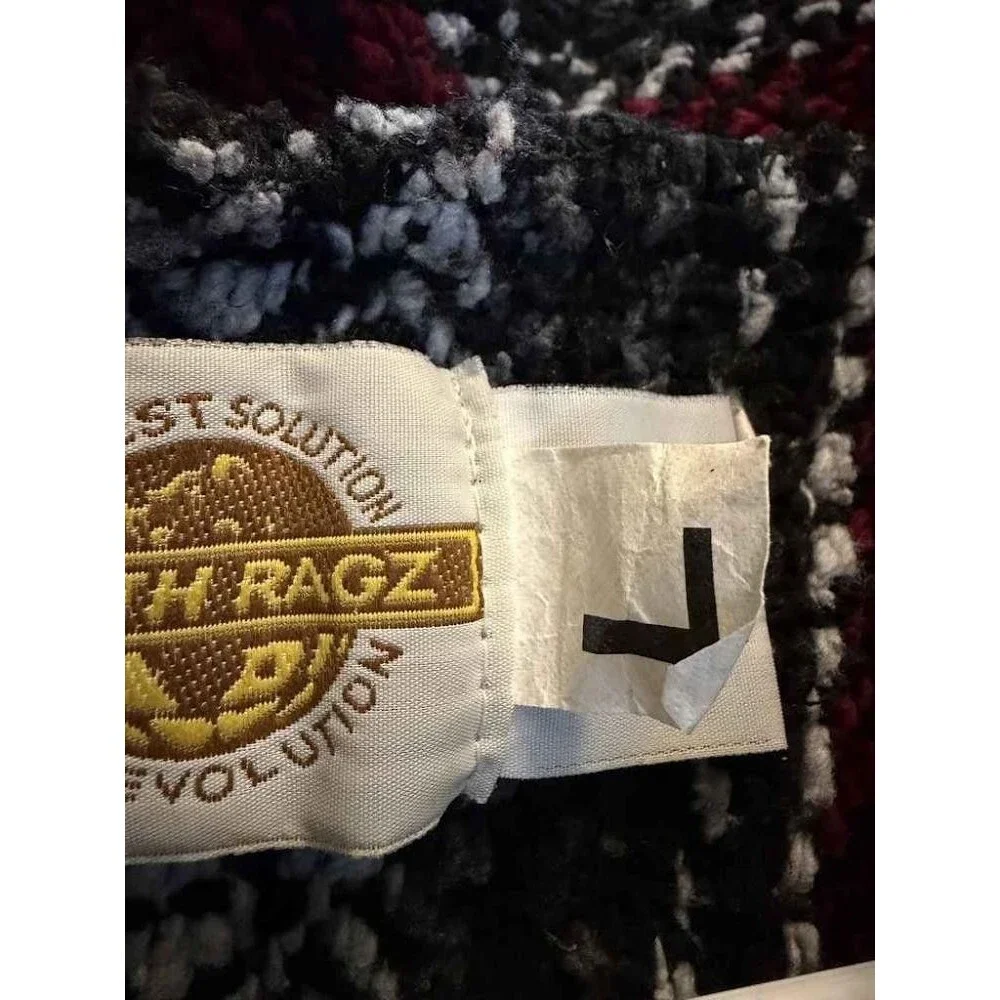 Earth Ragz Baja Hooded Pullover Jerga Hoodie - Burgundy & Black